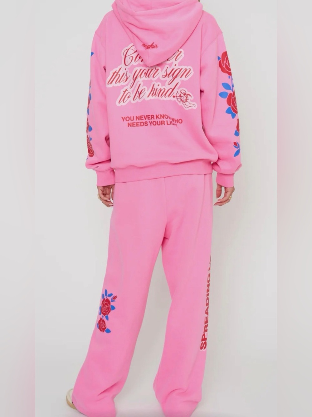 The Mayfair Group/ Pink 'Consider This Your Sign' Hoodie & Joggers set /NWOT